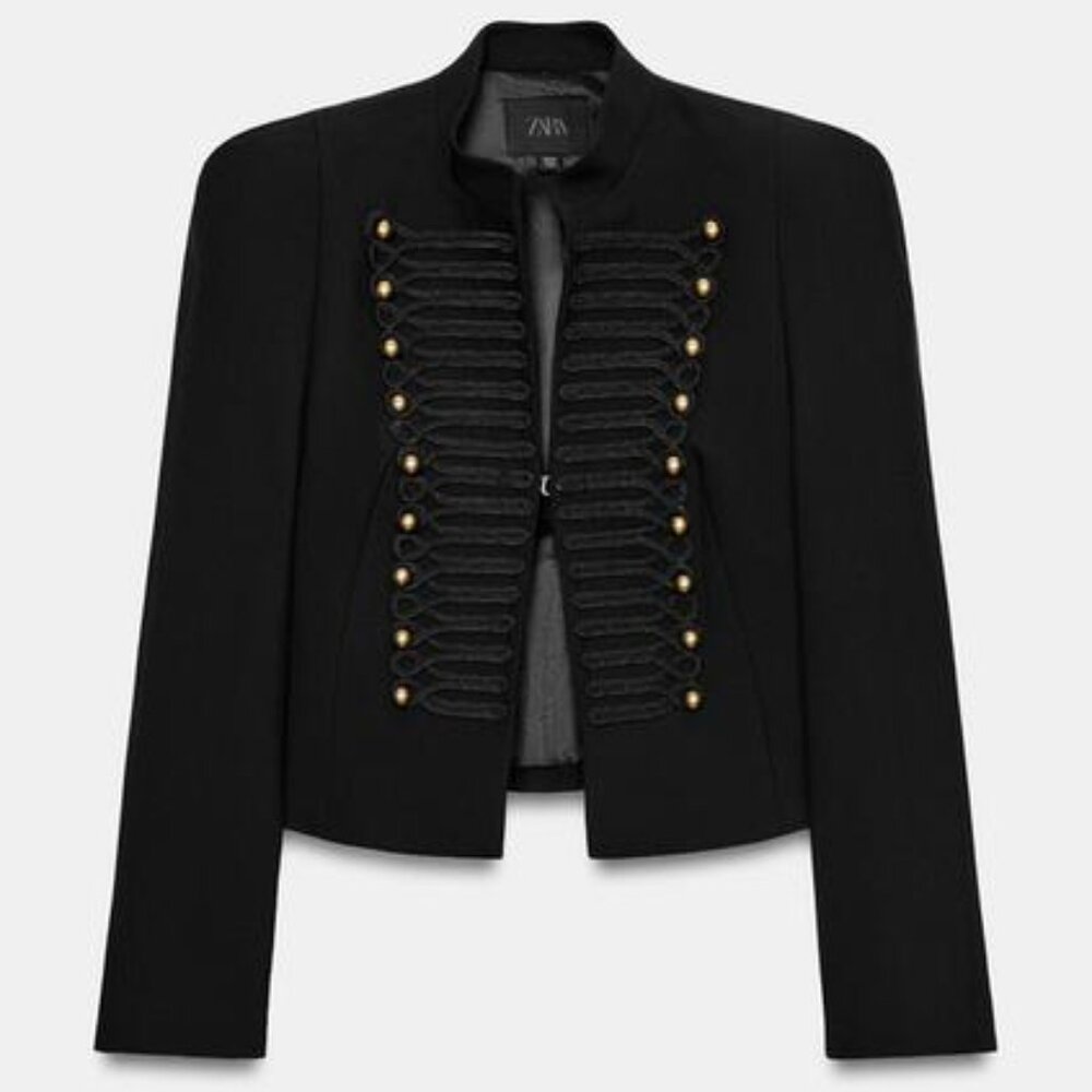 ZARA FITTED BLAZER WITH SHOULDER PADS - Picture 12 of 16